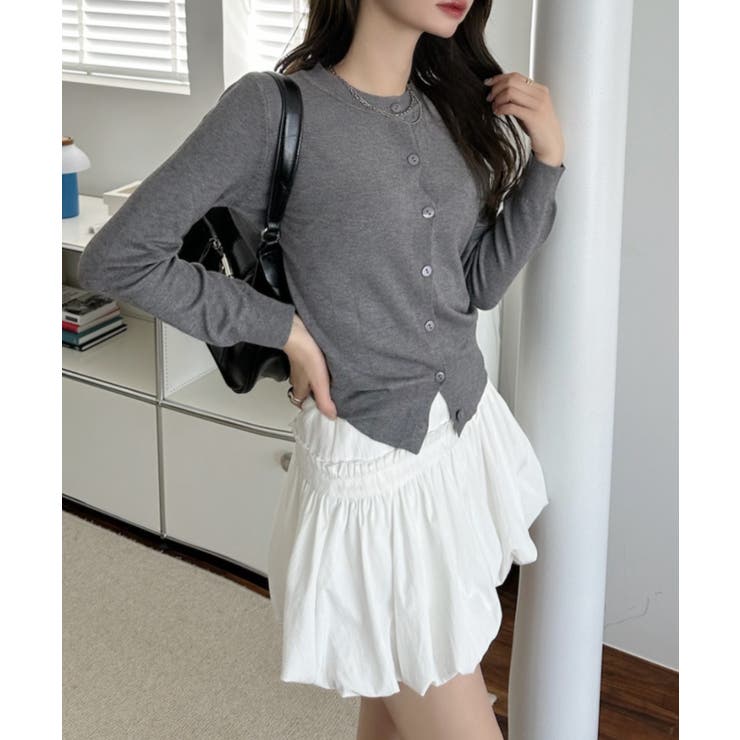 冬に使えるシンプルながらもトレンド感もあるクルーネックカーディガン トップス 羽… | maison de LATIR | 詳細画像53 