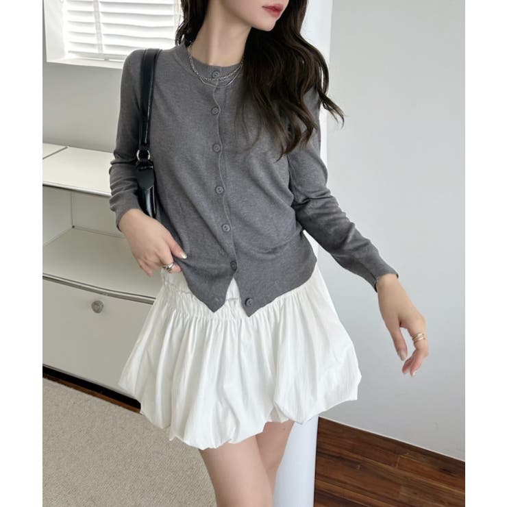 冬に使えるシンプルながらもトレンド感もあるクルーネックカーディガン トップス 羽… | maison de LATIR | 詳細画像55 