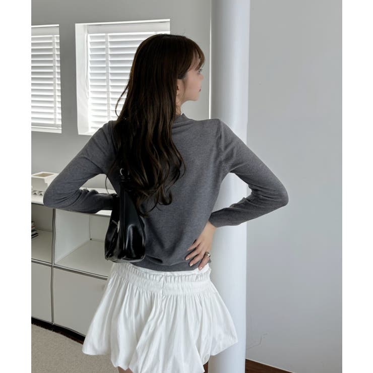 冬に使えるシンプルながらもトレンド感もあるクルーネックカーディガン トップス 羽… | maison de LATIR | 詳細画像56 