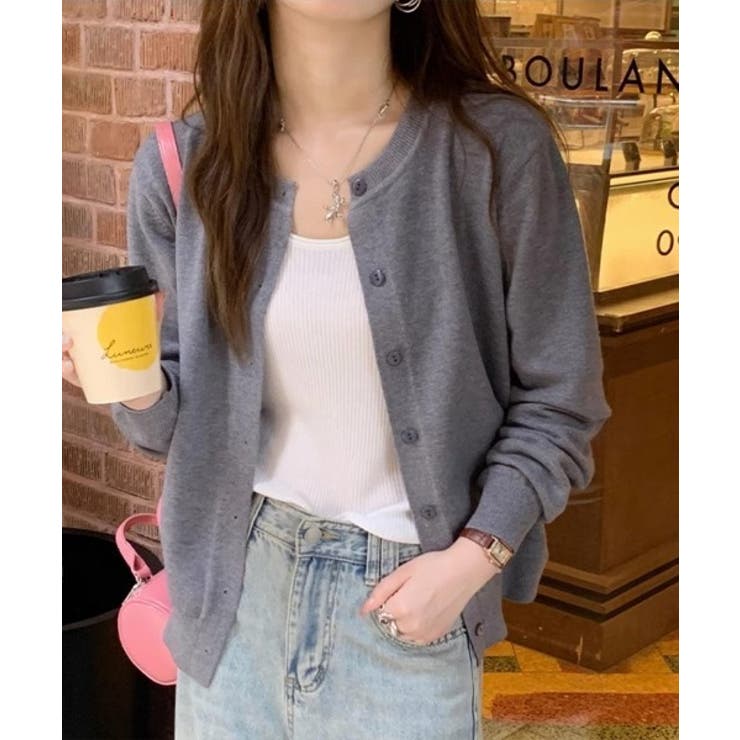 冬に使えるシンプルながらもトレンド感もあるクルーネックカーディガン トップス 羽… | maison de LATIR | 詳細画像60 