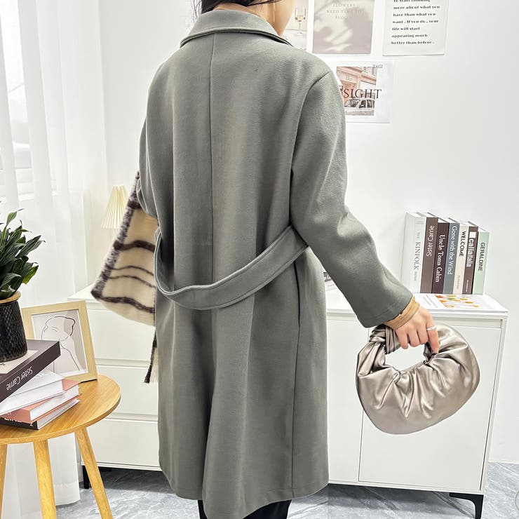 羽織るだけできちんと感間違いなしのロング丈チェスターコート レトロ 高見え | maison de LATIR | 詳細画像21 