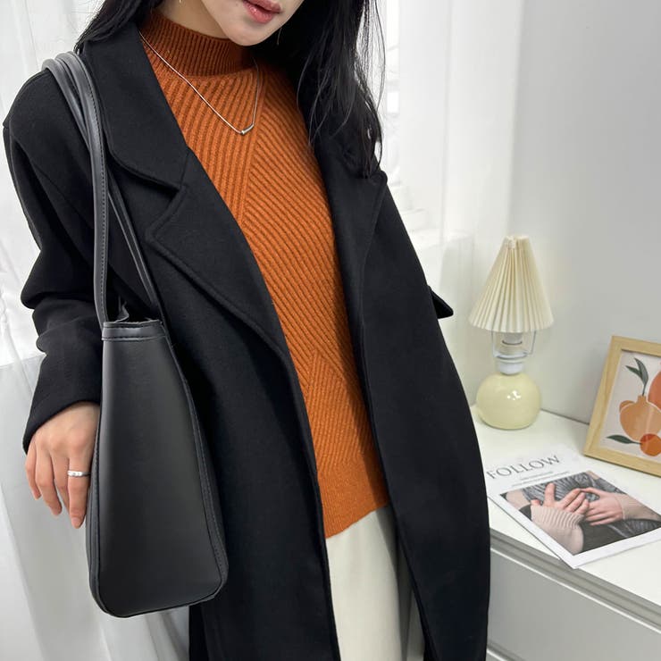 羽織るだけできちんと感間違いなしのロング丈チェスターコート レトロ 高見え | maison de LATIR | 詳細画像8 