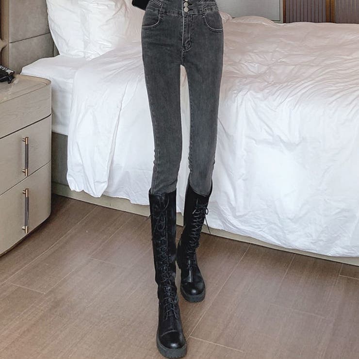 ウエストinがお洒落なハイウエストタイトジーンズ デニム スキニーパンツ | maison de LATIR | 詳細画像18 