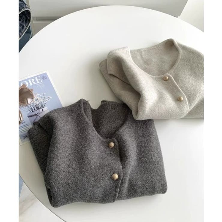 柔らかな生地でフレンチカジュアルを楽しめるノーカラーベスト トップス アウター | maison de LATIR | 詳細画像29 