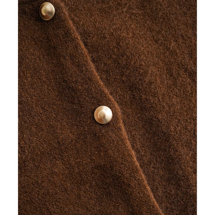 柔らかな生地でフレンチカジュアルを楽しめるノーカラーベスト トップス アウター | maison de LATIR | 詳細画像42 