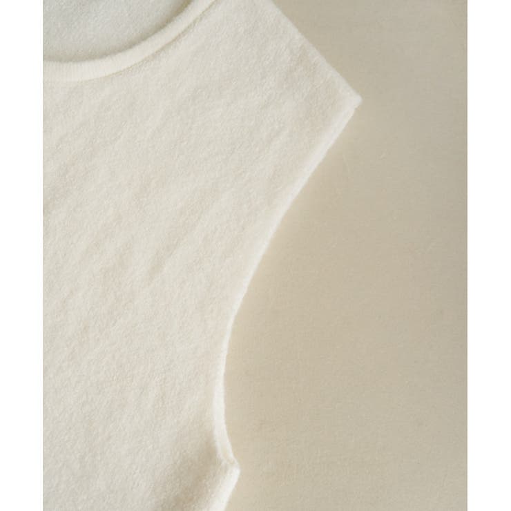 柔らかな生地でフレンチカジュアルを楽しめるノーカラーベスト トップス アウター | maison de LATIR | 詳細画像51 