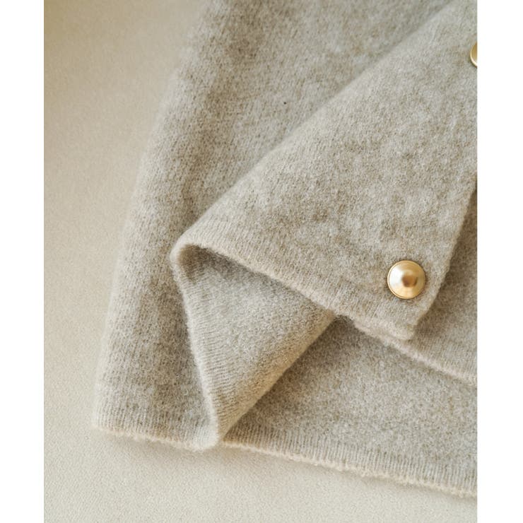 柔らかな生地でフレンチカジュアルを楽しめるノーカラーベスト トップス アウター | maison de LATIR | 詳細画像62 