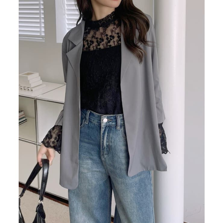 冬の冷房UV対策に◎シャツ感覚で羽織れる冬服にぴったりの薄手テーラードジャケット… | maison de LATIR | 詳細画像11 