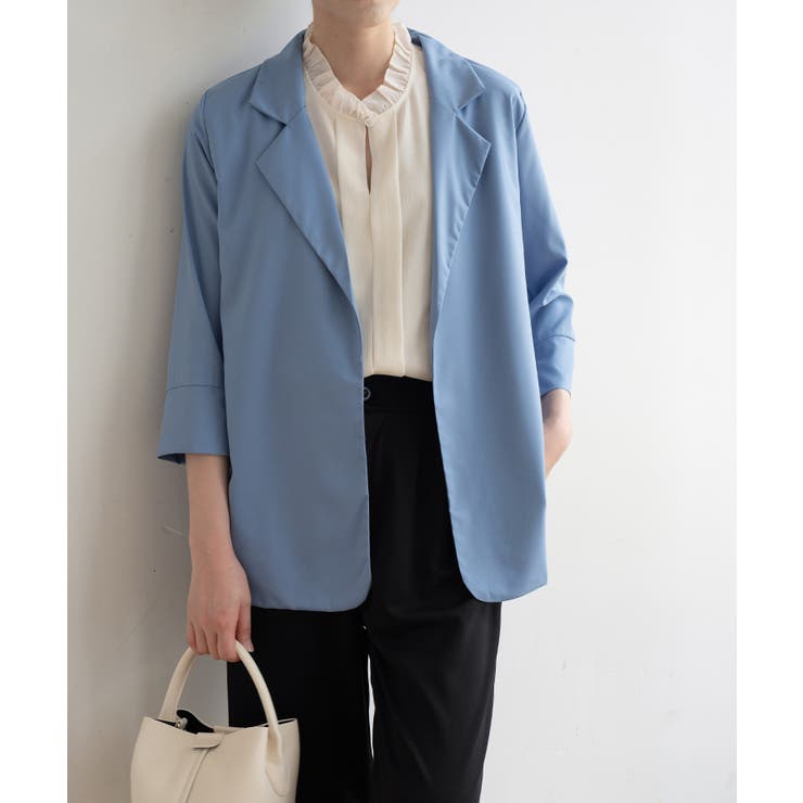 冬の冷房UV対策に◎シャツ感覚で羽織れる冬服にぴったりの薄手テーラードジャケット… | maison de LATIR | 詳細画像15 