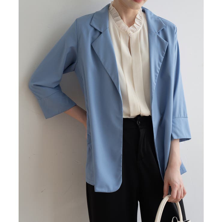 冬の冷房UV対策に◎シャツ感覚で羽織れる冬服にぴったりの薄手テーラードジャケット… | maison de LATIR | 詳細画像16 