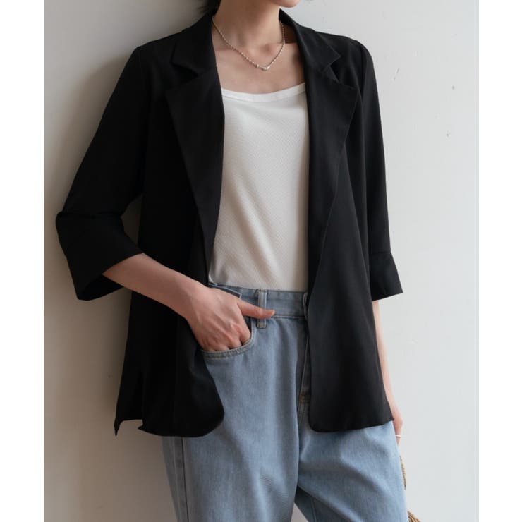 冬の冷房UV対策に◎シャツ感覚で羽織れる冬服にぴったりの薄手テーラードジャケット… | maison de LATIR | 詳細画像2 