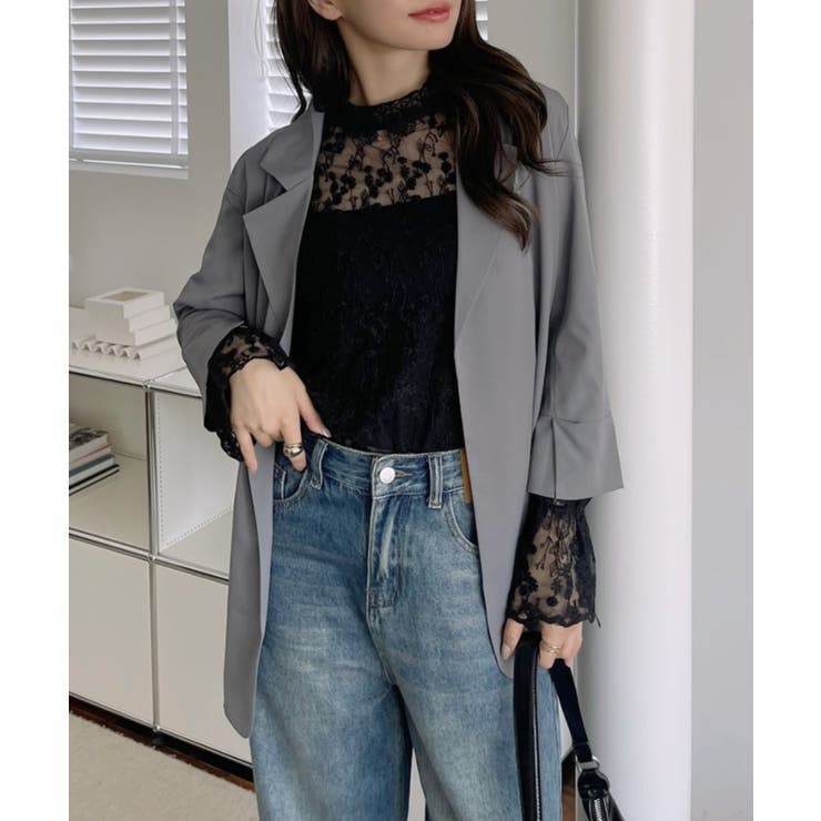 冬の冷房UV対策に◎シャツ感覚で羽織れる冬服にぴったりの薄手テーラードジャケット… | maison de LATIR | 詳細画像21 