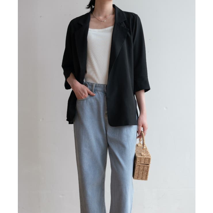 冬の冷房UV対策に◎シャツ感覚で羽織れる冬服にぴったりの薄手テーラードジャケット… | maison de LATIR | 詳細画像3 