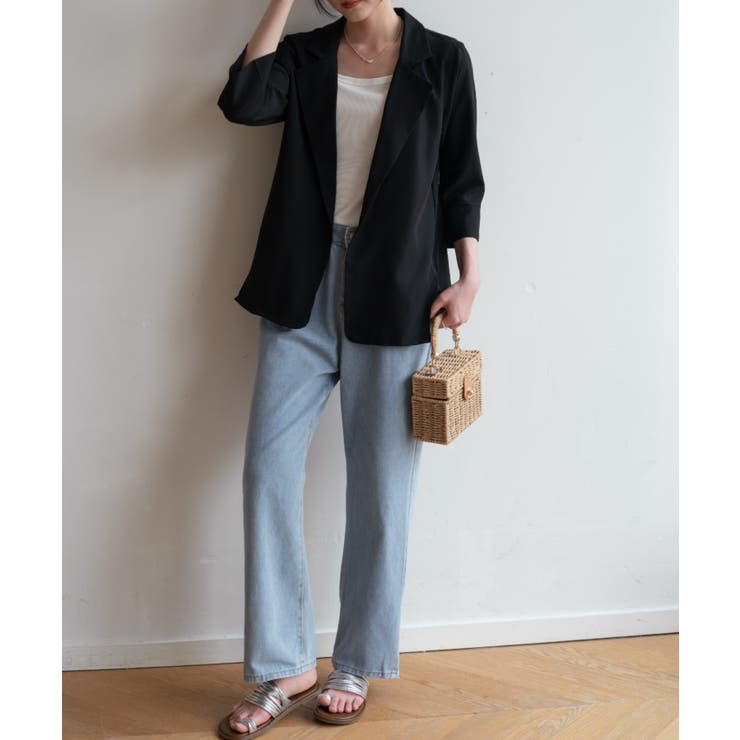 冬の冷房UV対策に◎シャツ感覚で羽織れる冬服にぴったりの薄手テーラードジャケット… | maison de LATIR | 詳細画像5 