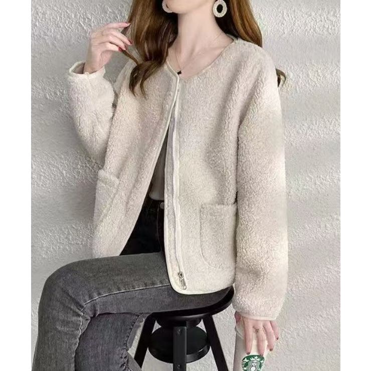 ベージュ | どんなスタイリングにもマッチするベーシックジャケット トップス 長袖 | maison de LATIR