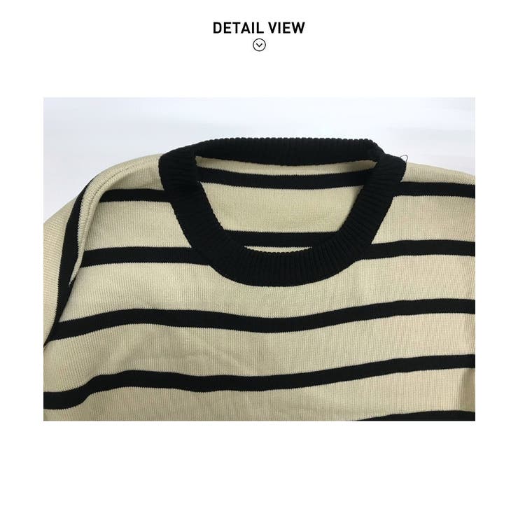 大人カジュアルなサイドスリットボーダーニット Aライン 体型カバー | maison de LATIR | 詳細画像19 