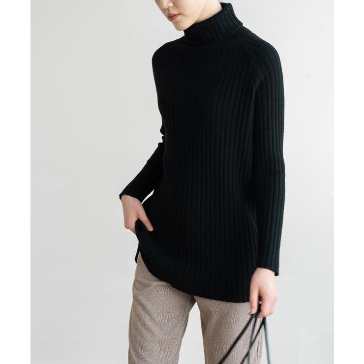 優しい質感タートルネックで暖か美シルエットリブニット シンプル韓国ファッション | maison de LATIR | 詳細画像15 
