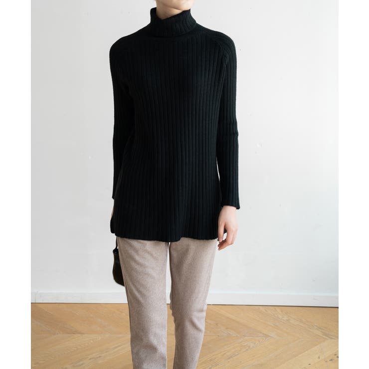 優しい質感タートルネックで暖か美シルエットリブニット シンプル韓国ファッション | maison de LATIR | 詳細画像18 
