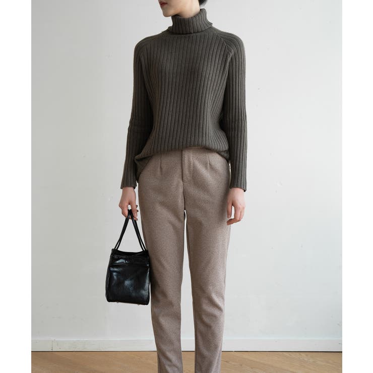 優しい質感タートルネックで暖か美シルエットリブニット シンプル韓国ファッション | maison de LATIR | 詳細画像32 