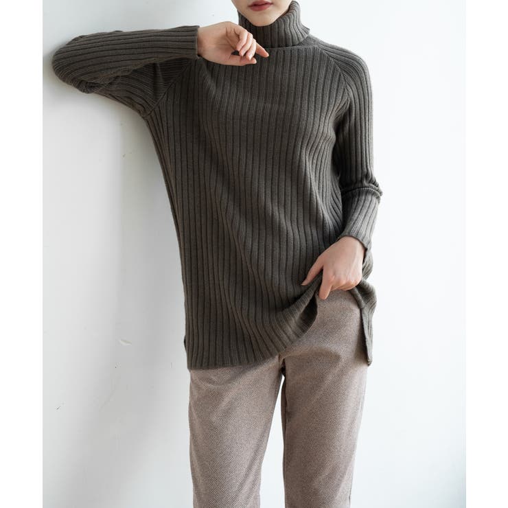 優しい質感タートルネックで暖か美シルエットリブニット シンプル韓国ファッション | maison de LATIR | 詳細画像38 
