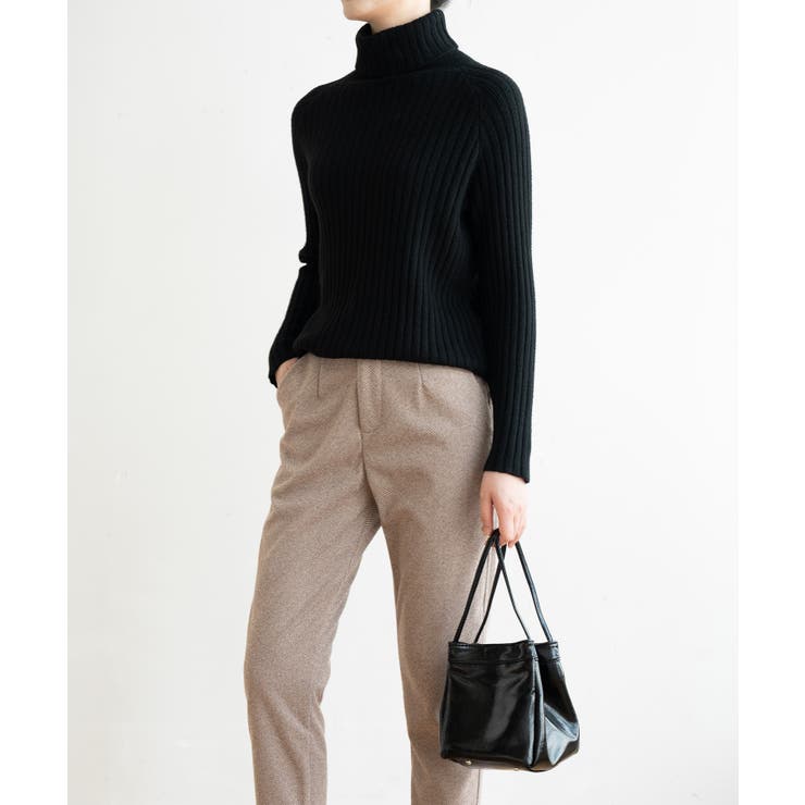 優しい質感タートルネックで暖か美シルエットリブニット シンプル韓国ファッション | maison de LATIR | 詳細画像4 