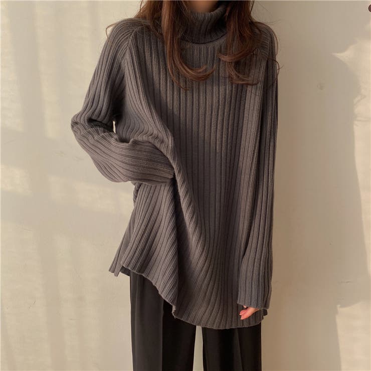 優しい質感タートルネックで暖か美シルエットリブニット シンプル韓国ファッション | maison de LATIR | 詳細画像49 