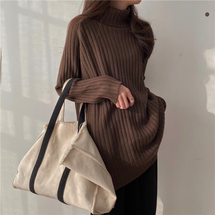 優しい質感タートルネックで暖か美シルエットリブニット シンプル韓国ファッション | maison de LATIR | 詳細画像51 