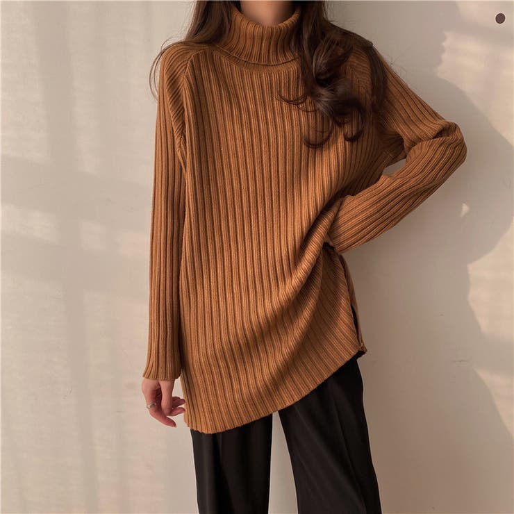 優しい質感タートルネックで暖か美シルエットリブニット シンプル韓国ファッション | maison de LATIR | 詳細画像52 