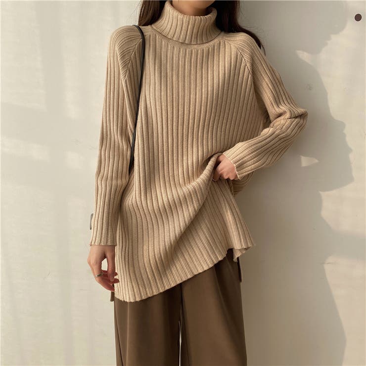 優しい質感タートルネックで暖か美シルエットリブニット シンプル韓国ファッション | maison de LATIR | 詳細画像56 