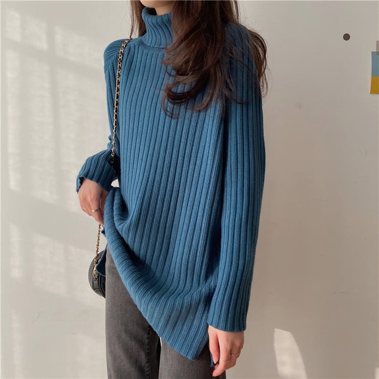 優しい質感タートルネックで暖か美シルエットリブニット シンプル韓国ファッション | maison de LATIR | 詳細画像57 