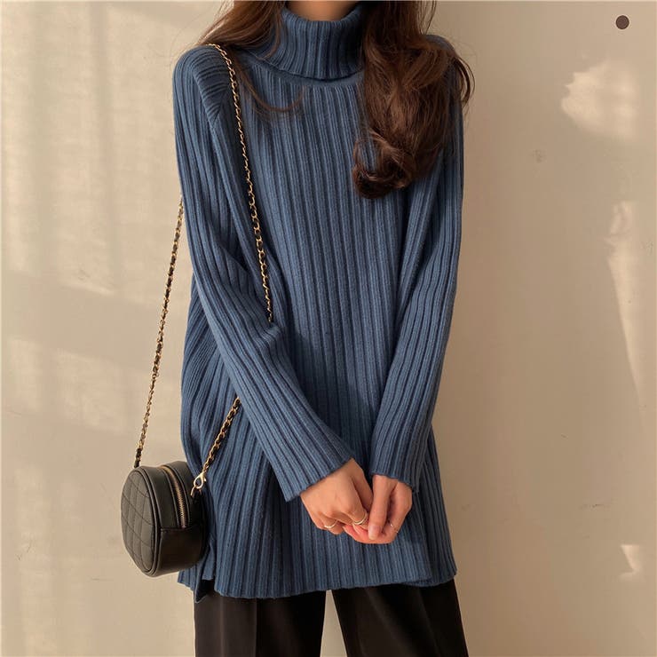 優しい質感タートルネックで暖か美シルエットリブニット シンプル韓国ファッション | maison de LATIR | 詳細画像58 