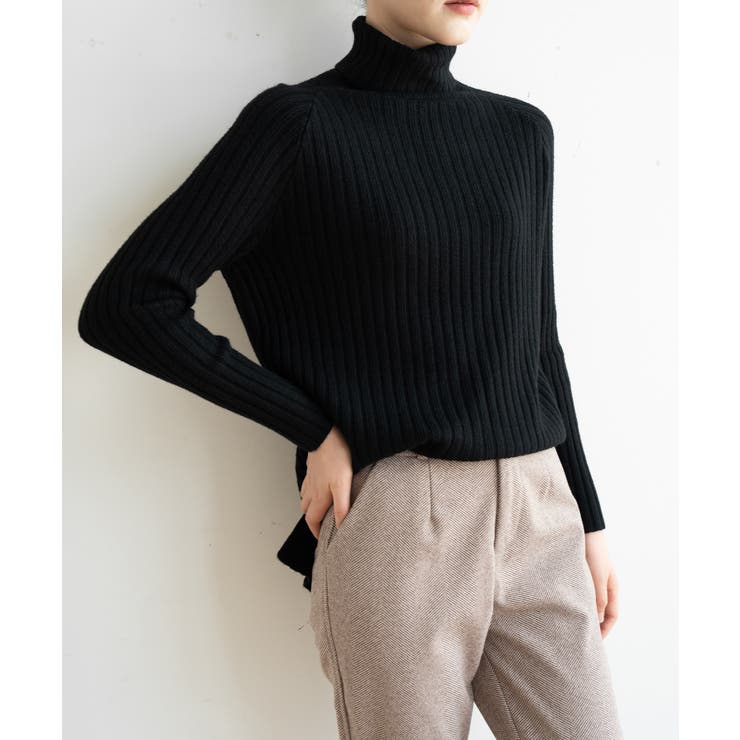 優しい質感タートルネックで暖か美シルエットリブニット シンプル韓国ファッション | maison de LATIR | 詳細画像6 