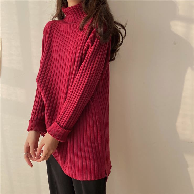 優しい質感タートルネックで暖か美シルエットリブニット シンプル韓国ファッション | maison de LATIR | 詳細画像61 