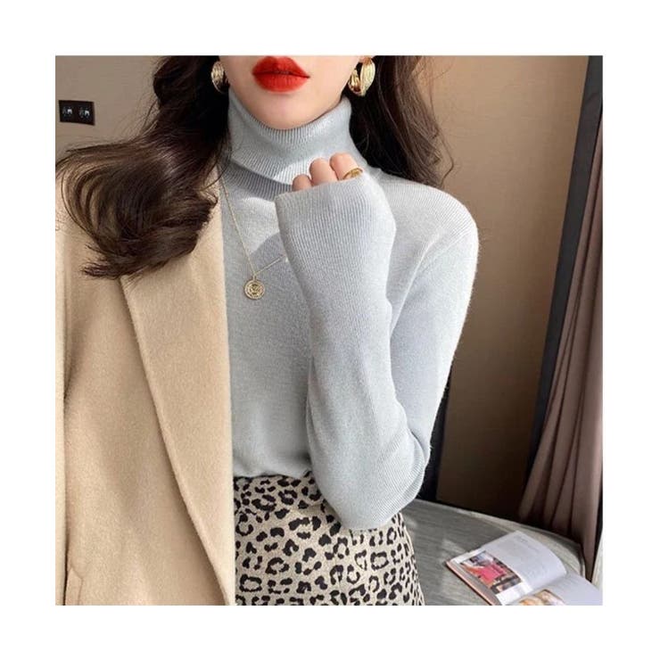 程よいフィット感が上品なハイネックニット タートルネック 春ニット | maison de LATIR | 詳細画像11 