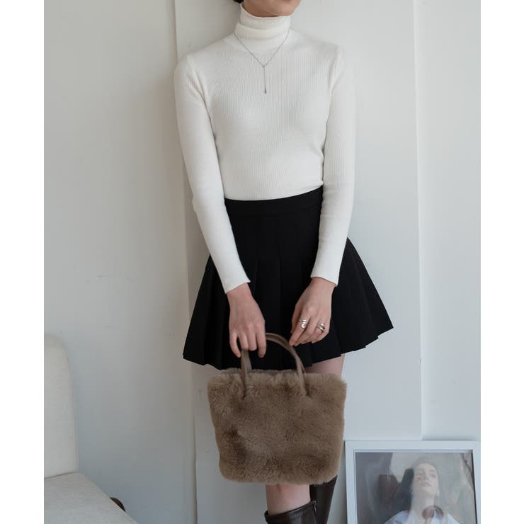 程よいフィット感が上品なハイネックニット タートルネック 春ニット | maison de LATIR | 詳細画像14 