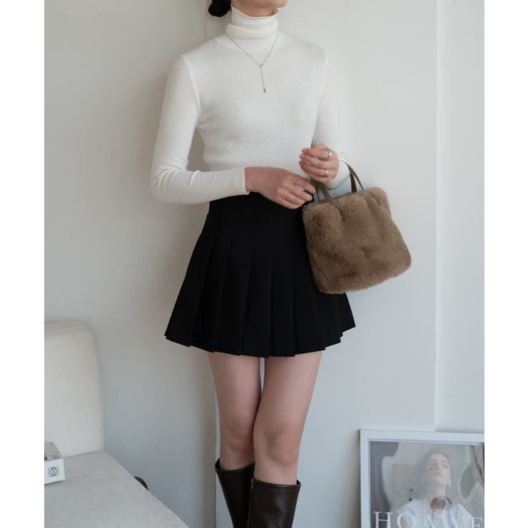 程よいフィット感が上品なハイネックニット タートルネック 春ニット | maison de LATIR | 詳細画像17 