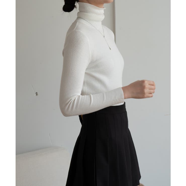 程よいフィット感が上品なハイネックニット タートルネック 春ニット | maison de LATIR | 詳細画像18 
