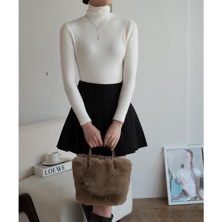程よいフィット感が上品なハイネックニット タートルネック 春ニット | maison de LATIR | 詳細画像19 