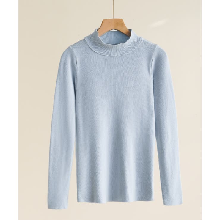 もっちり肌触り着回し力抜群なボトルネックニットトップス 冬 無地 | maison de LATIR | 詳細画像31 