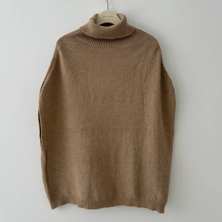 ブラウン | トレンドライクなレイヤードコーデに仕上げるハイネックニットベスト ニットジレ 韓国 | maison de LATIR
