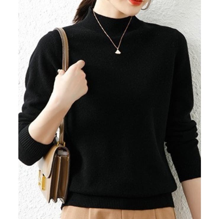 1枚は持っていたいベーシックなもちもちハイネックニット ニットプルオーバー 長袖… | maison de LATIR | 詳細画像13 