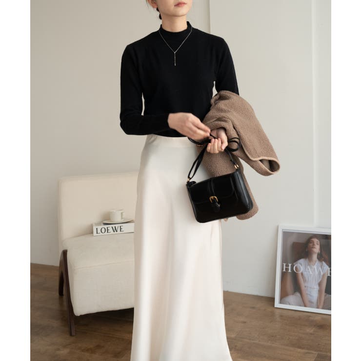 1枚は持っていたいベーシックなもちもちハイネックニット ニットプルオーバー 長袖… | maison de LATIR | 詳細画像3 