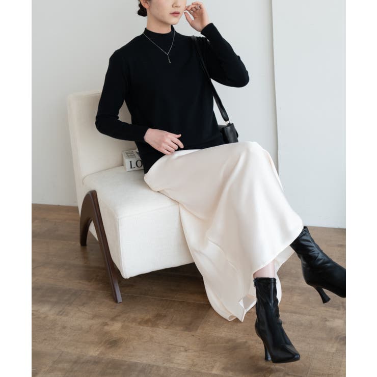 1枚は持っていたいベーシックなもちもちハイネックニット ニットプルオーバー 長袖… | maison de LATIR | 詳細画像30 