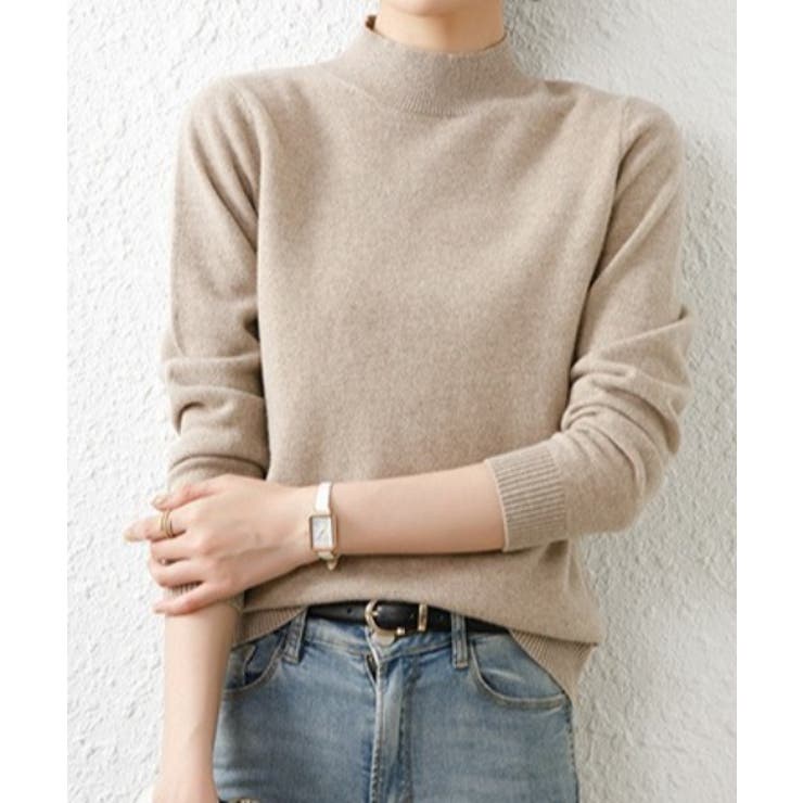 1枚は持っていたいベーシックなもちもちハイネックニット ニットプルオーバー 長袖… | maison de LATIR | 詳細画像7 