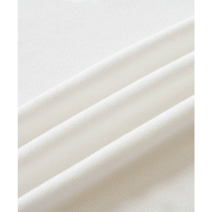 《7色展開》イージーケア上品見えVネックフレンチスリーブ夏服半袖サマーニット き… | maison de LATIR | 詳細画像73 