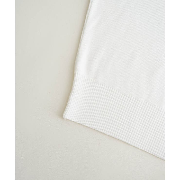 《7色展開》イージーケア上品見えVネックフレンチスリーブ夏服半袖サマーニット き… | maison de LATIR | 詳細画像74 
