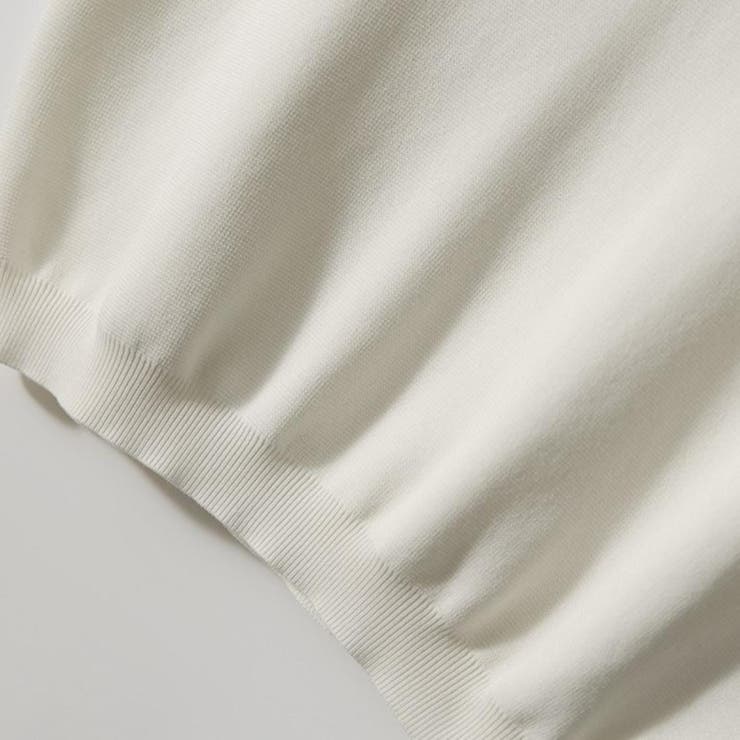 《7色展開》イージーケア上品見えVネックフレンチスリーブ夏服半袖サマーニット き… | maison de LATIR | 詳細画像76 
