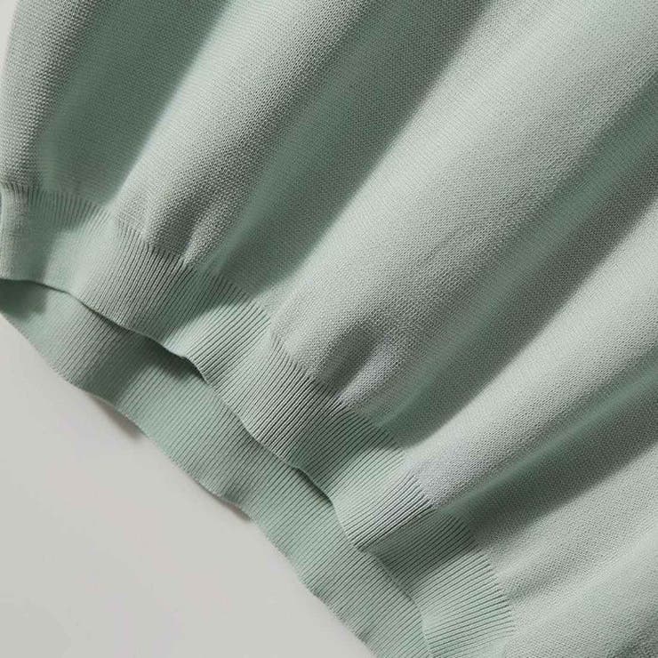 《7色展開》イージーケア上品見えVネックフレンチスリーブ夏服半袖サマーニット き… | maison de LATIR | 詳細画像79 