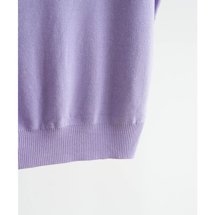 《7色展開》イージーケア上品見えVネックフレンチスリーブ夏服半袖サマーニット き… | maison de LATIR | 詳細画像83 