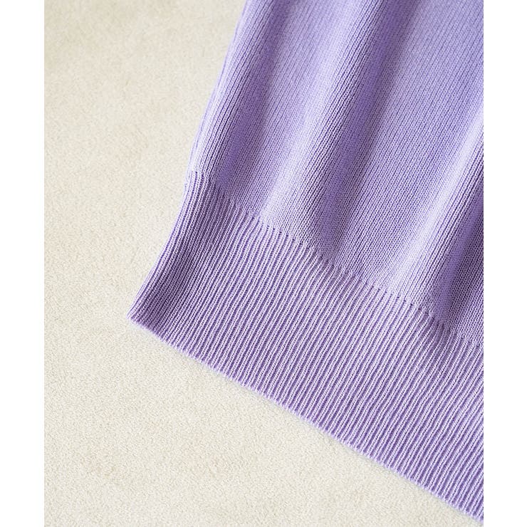 《7色展開》イージーケア上品見えVネックフレンチスリーブ夏服半袖サマーニット き… | maison de LATIR | 詳細画像87 